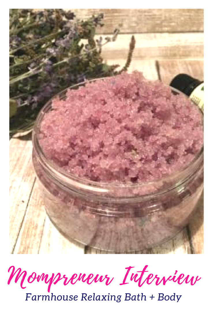 Jessica is the owner of Farmhouse Relaxing Bath + Body and she is helping moms relax! Specializing in body scrubs, bath salts and #momlife products.